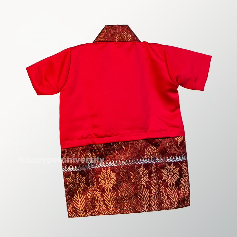 [BUATAN MAS] RED Premium Baju Kebaya Kucing Baju Kurung Baju Raya Kucing Raya Aidilfitri Pet Clothing Costume