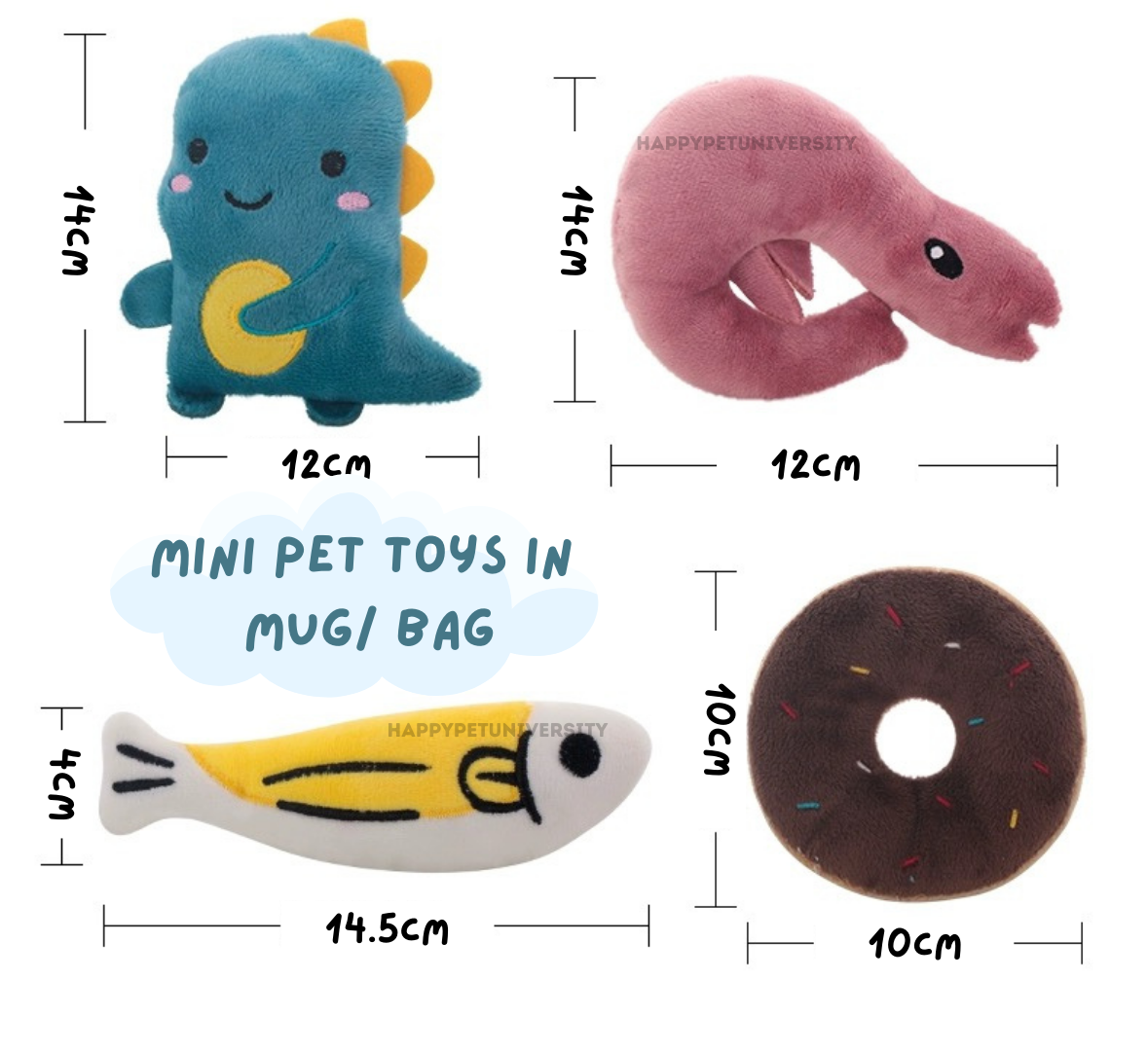 Link Tuff Cat Mint Toys in Mug/Bag