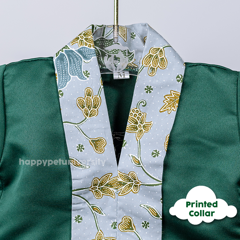 [BUATAN MAS] GREEN Premium Baju Kebaya Kucing Baju Melayu Baju Raya Kucing Raya Aidilfitri Pet Clothing Costume