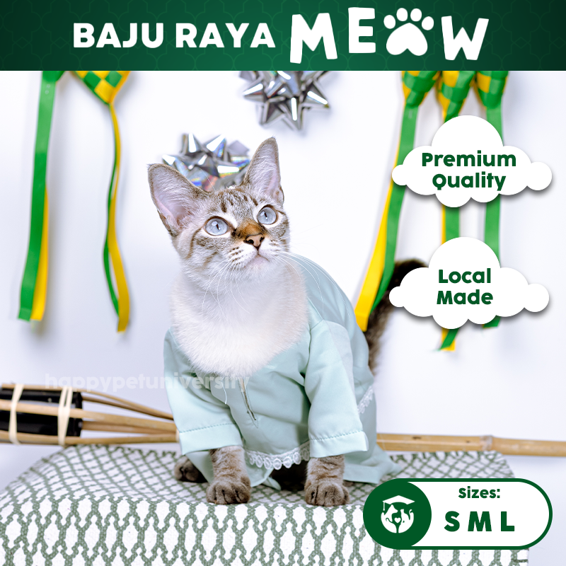 [BUATAN MAS] MINT Premium Baju Kurung Kucing Baju Melayu Baju Raya Kucing Raya Aidilfitri Pet Clothing Costume