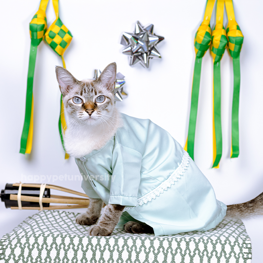 [BUATAN MAS] MINT Premium Baju Kurung Kucing Baju Melayu Baju Raya Kucing Raya Aidilfitri Pet Clothing Costume