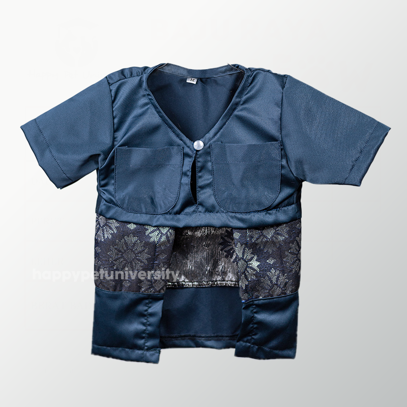 [BUATAN MAS] DARK BLUE Premium Baju Melayu Kucing Baju Kurung Baju Raya Kucing Raya Aidilfitri Pet Clothing Costume