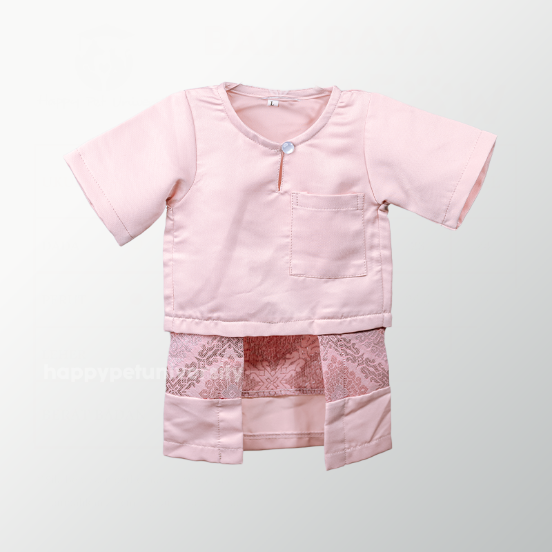 [BUATAN MAS] PINK Premium Baju Melayu Kucing Baju Kurung Baju Raya Kucing Raya Aidilfitri Pet Clothing Costume