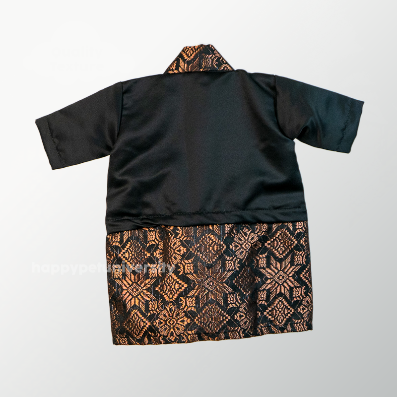 [BUATAN MAS] BLACK Premium Baju Kebaya Kucing Baju Kurung Baju Raya Kucing Raya Aidilfitri Pet Clothing Costume