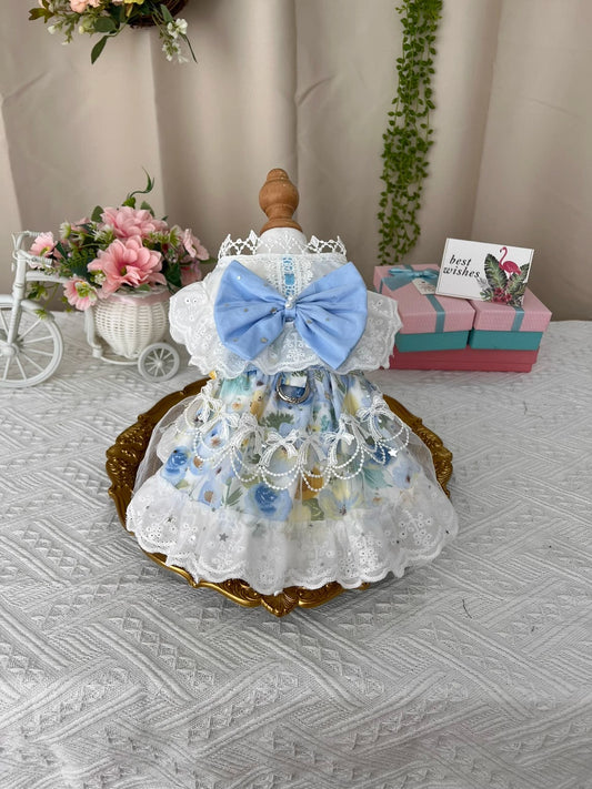 Light Blue Lacey Ribbon Lolita Dress