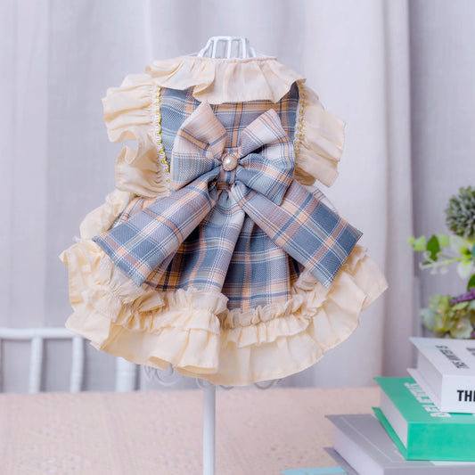 JK Style Blue School Uniform Lolita Type Dress