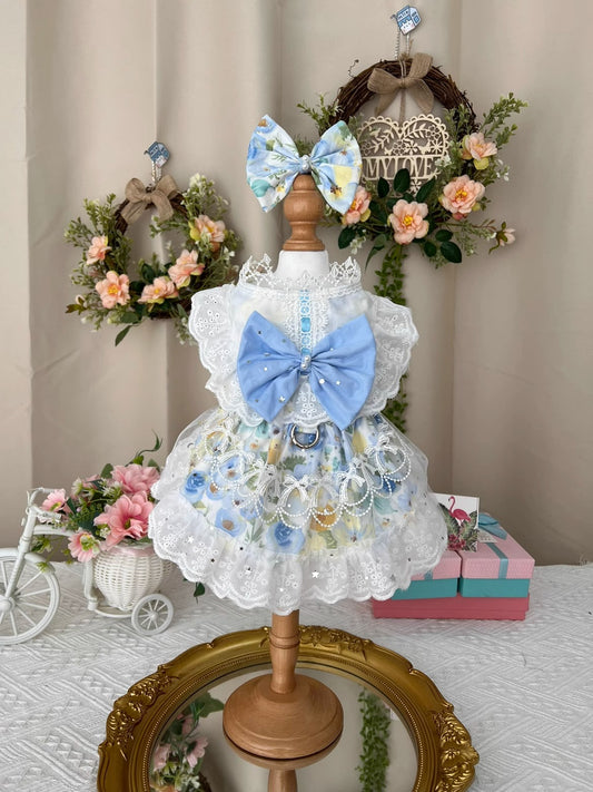 Light Blue Lacey Ribbon Lolita Dress