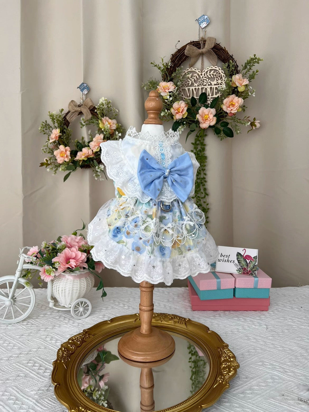 Light Blue Lacey Ribbon Lolita Dress