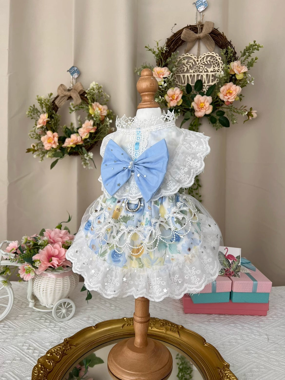 Light Blue Lacey Ribbon Lolita Dress