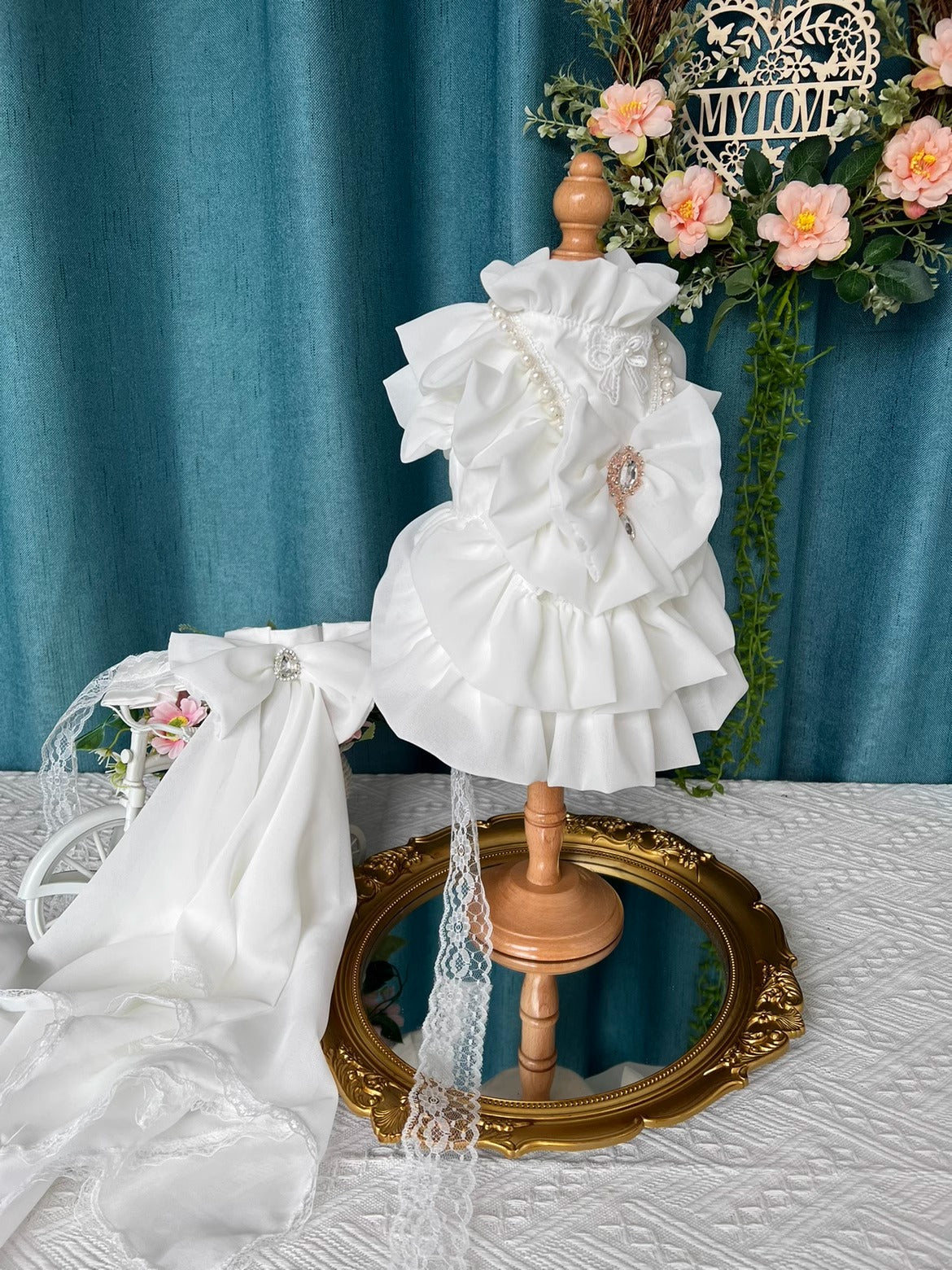 Shiny White Wedding Ribbon Lolita Dress