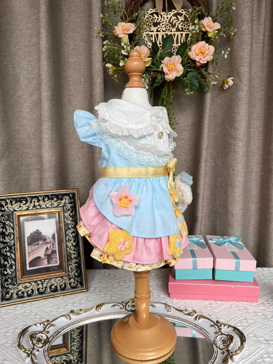 Sanrio Pink Layered Baby Blue Lacey Lolita Dress