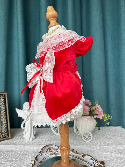 Queen Ribbon Red Lacey Lolita Dress