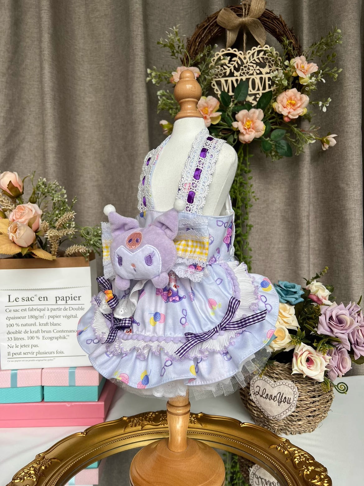 Sanrio Layered Lilac Purple Lacey Kuromi Lolita Dress