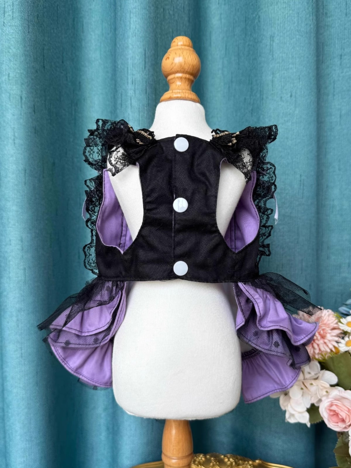 Sanrio Layered Black Purple Lacey Kuromi Lolita Dress