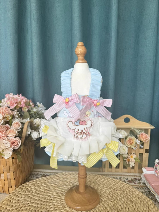 Sanrio Layered Sweet White Lacey Ribbon Cinnamoroll Lolita Dress