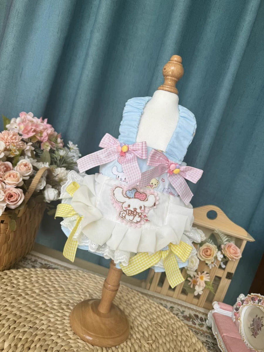 Sanrio Layered Sweet White Lacey Ribbon Cinnamoroll Lolita Dress