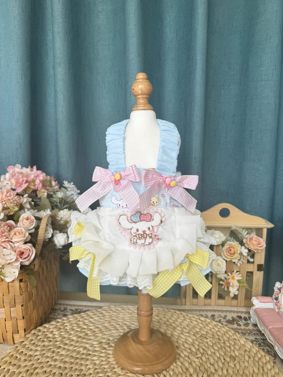 Sanrio Layered Sweet White Lacey Ribbon Cinnamoroll Lolita Dress