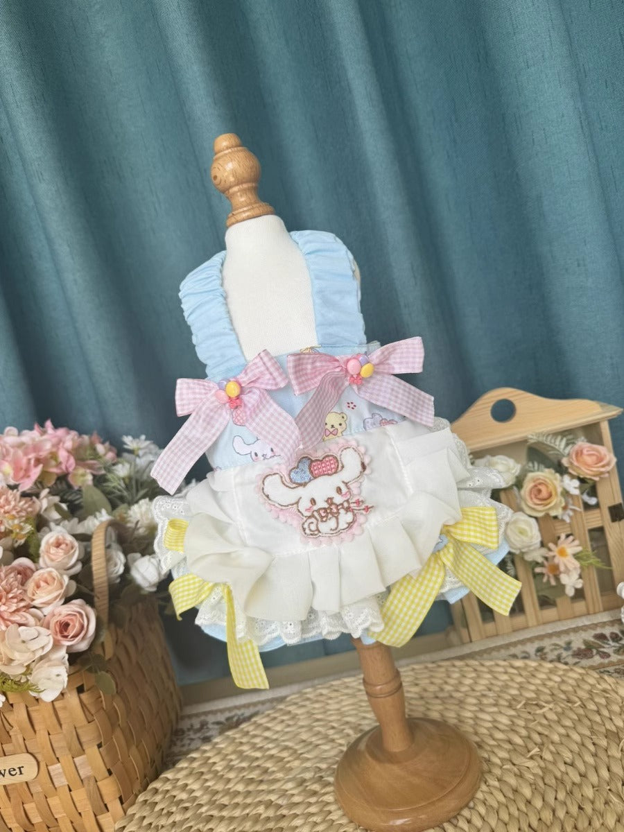 Sanrio Layered Sweet White Lacey Ribbon Cinnamoroll Lolita Dress