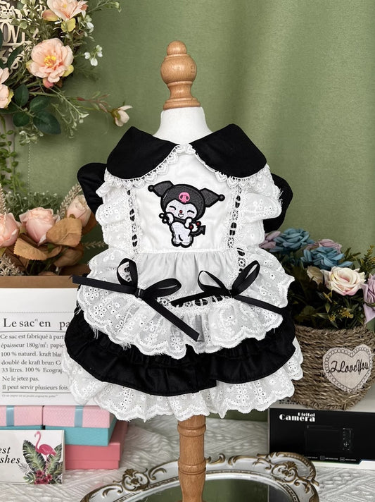 Sanrio Layered Black White Kuromi Dress