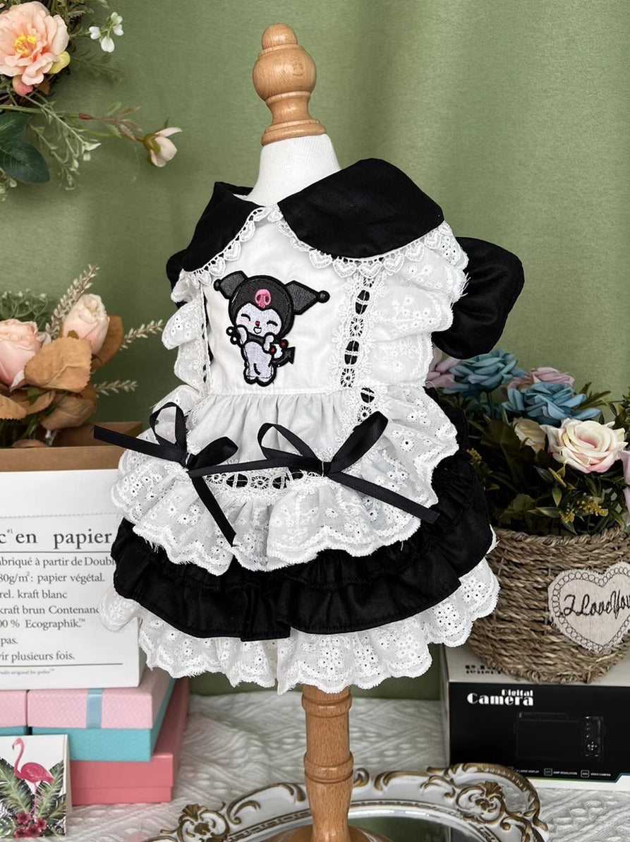 Sanrio Layered Black White Kuromi Dress