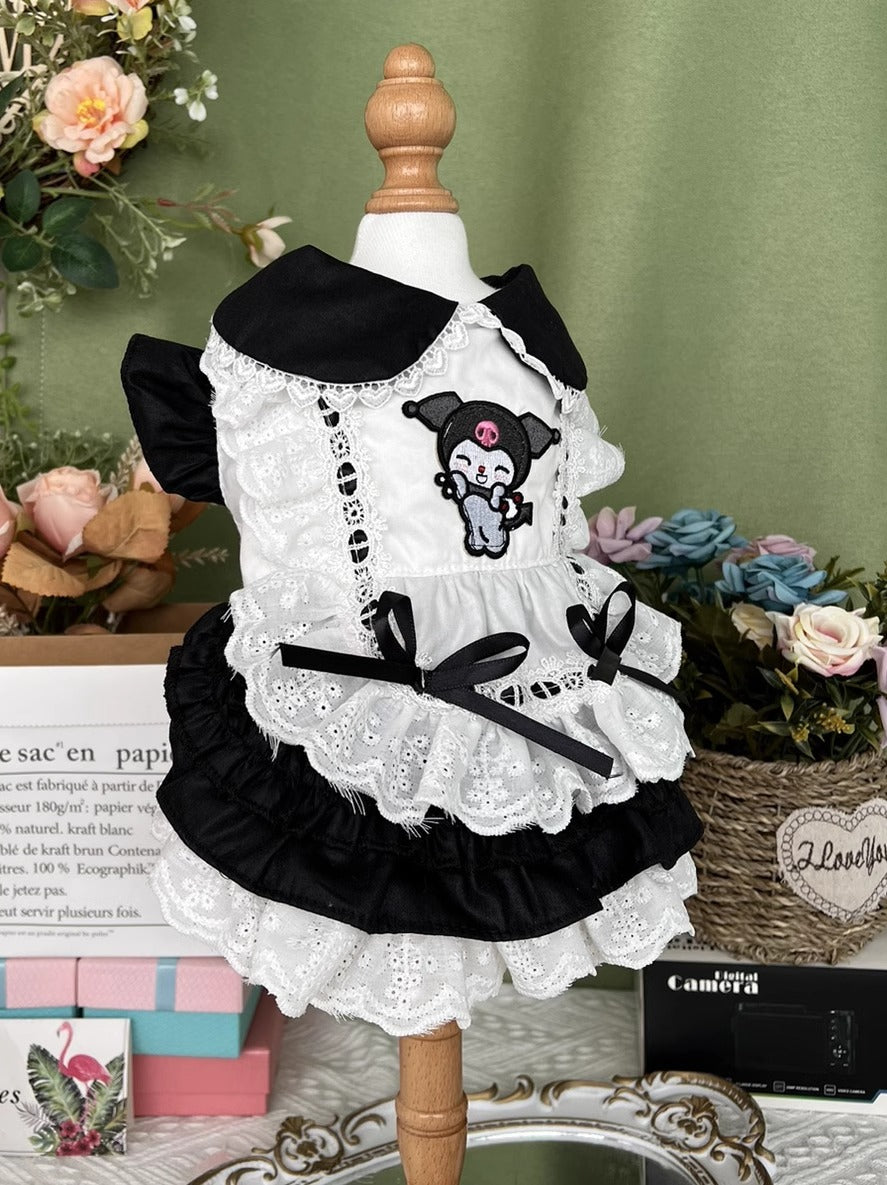 Sanrio Layered Black White Kuromi Dress