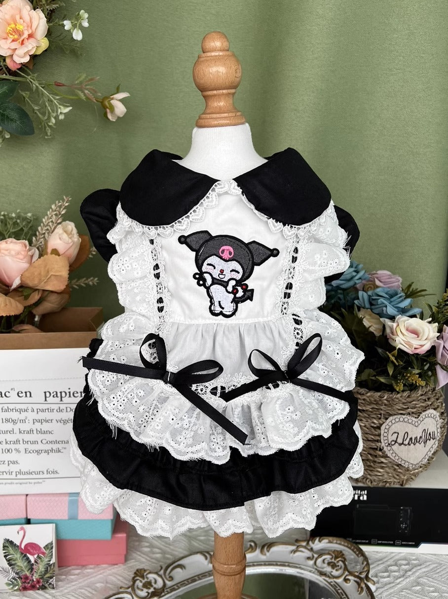 Sanrio Layered Black White Kuromi Dress