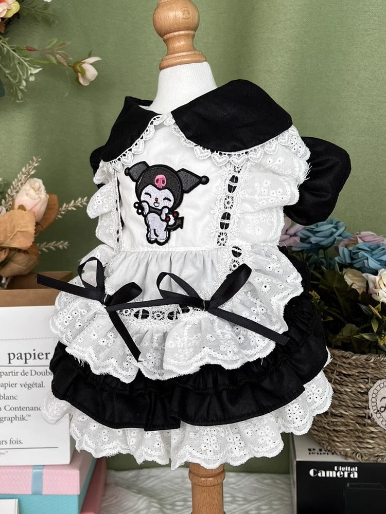 Sanrio Layered Black White Kuromi Dress