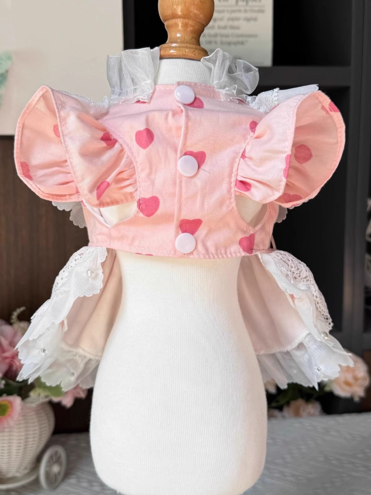 Premium Soft Pink Ribbon Layered Lacey Lolita Dress